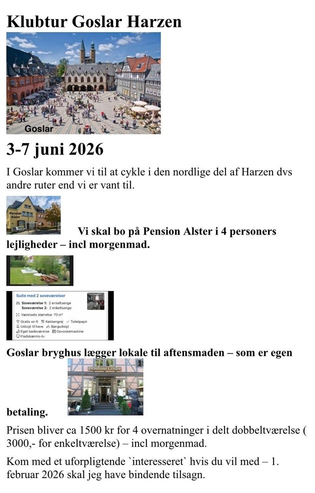 Igen i år skal vi til Harzen